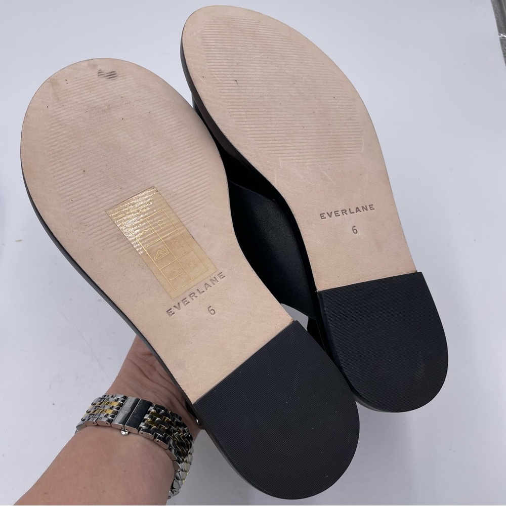 NEW Everlane Black Leather City Crossover Sandal‎ in Size 6 - Picture 14 of 14